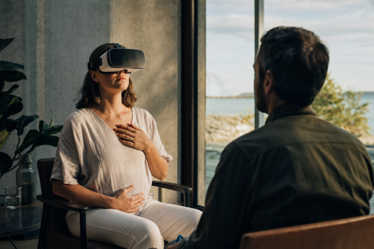 **VR training is emerging as a practical tool for exposure-therapy adoption and somatic work**